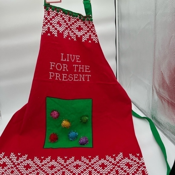 Two’s company pretty ugly Christmas apron NWT - Picture 11 of 15